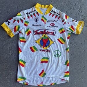 Vintage Aussie Salsa Cycling Jersey Columbia Size L Chili Pepper Campagnolo rare